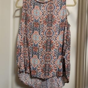 High neck flowy shirt